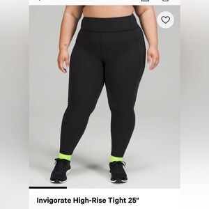 New without tags. Never worn. Lululemon. Invigorate High-Rise Tight 25" size 2